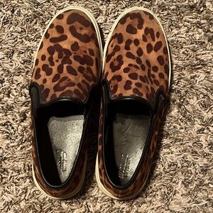 Leopard Print Slip on Shoes - Size 6